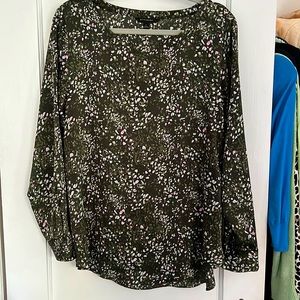 Banana Republic Size L Floral Tunic Blouse